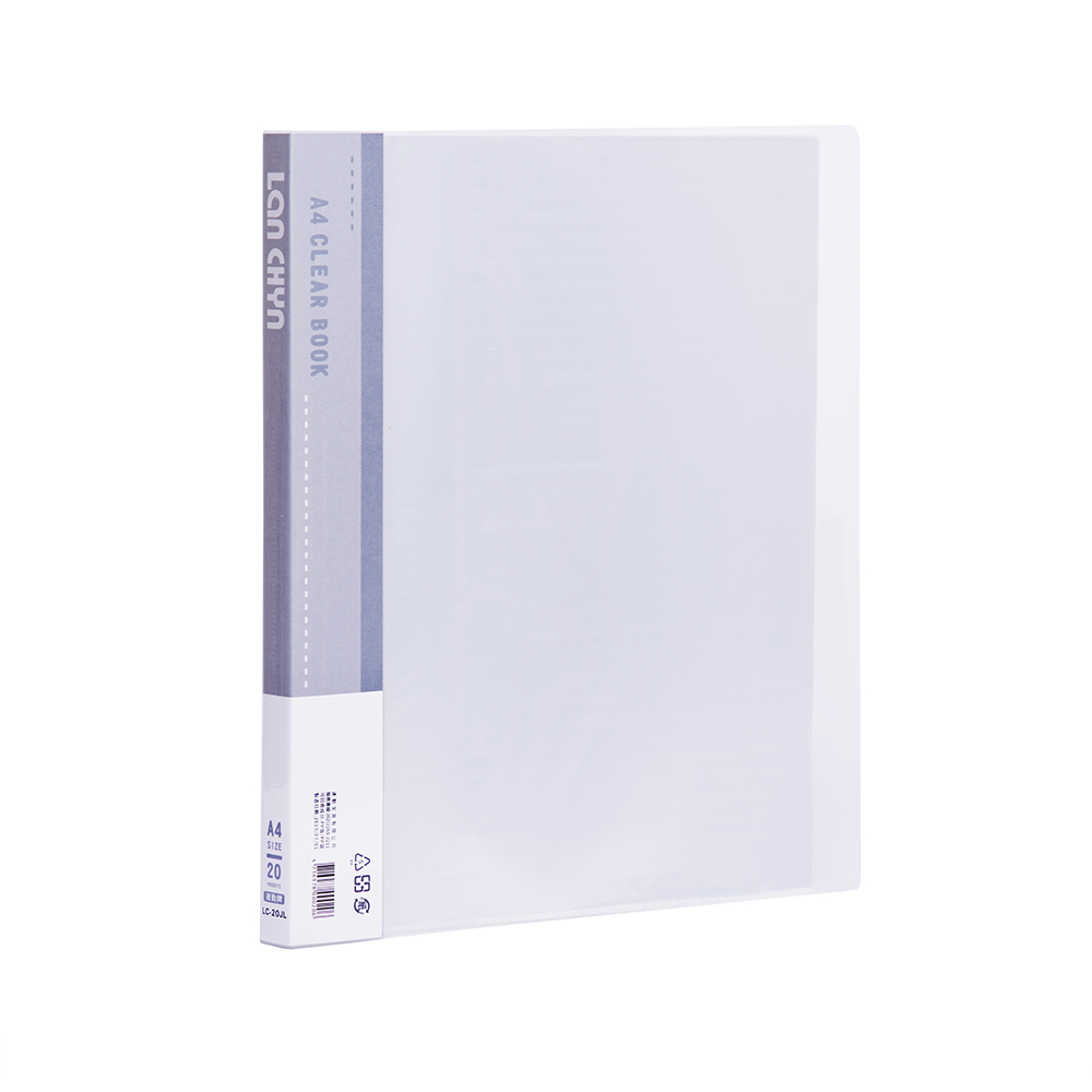 【連勤】PP 20入資料簿(果凍色系) 12本/箱 LC-20JL-多款可選, , large