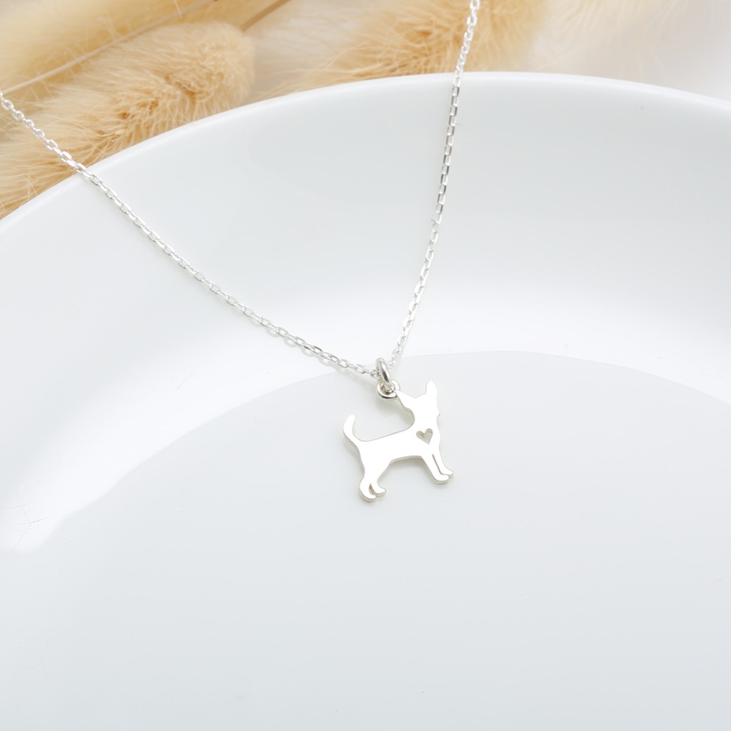 【Angel & Me】Chihuahua Dog s925 sterling silver necklace Birthday gift, , large