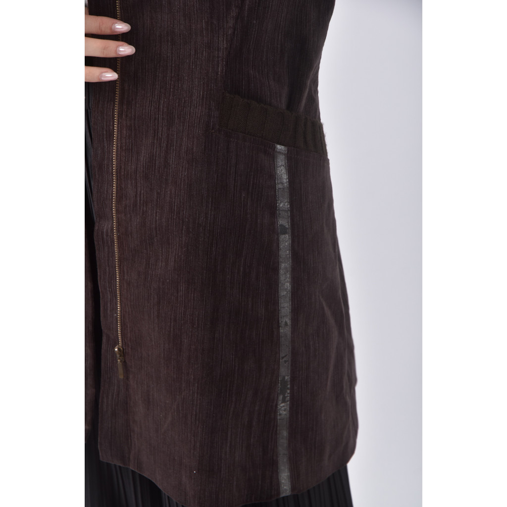 (M) moo di長版棕色外套二手衣, , large