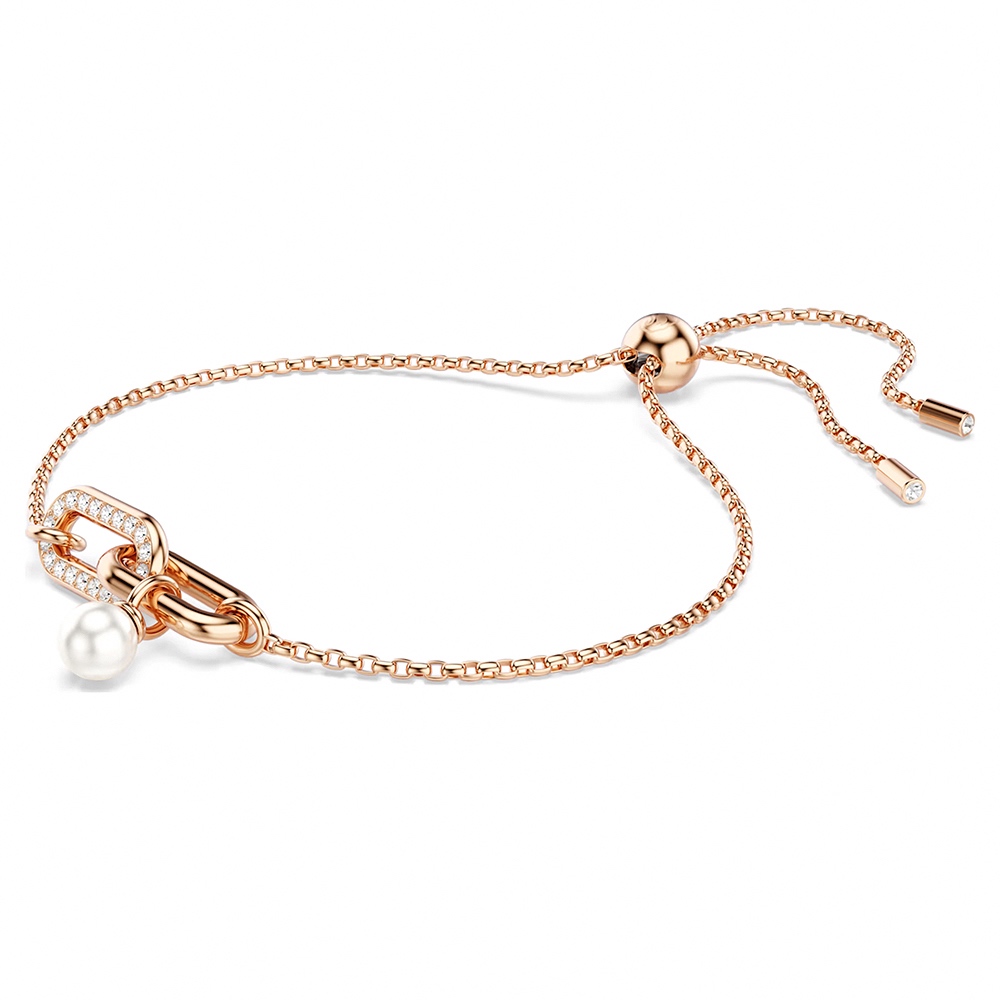 SWAROVSKI 施華洛世奇 Constella 優雅珍珠水晶手鍊-玫瑰金(5728588), , large