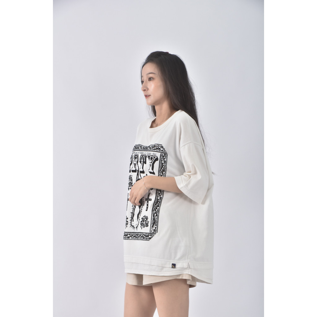 (M) scolar parity棉質純棉白色短袖上衣二手衣, , large