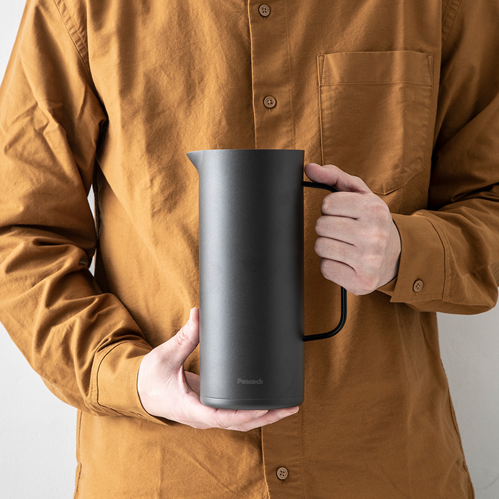 【日本孔雀Peacock】Living Pot 時尚保溫壺 不鏽鋼水壺 桌上壺 1.0L-任選色, , large