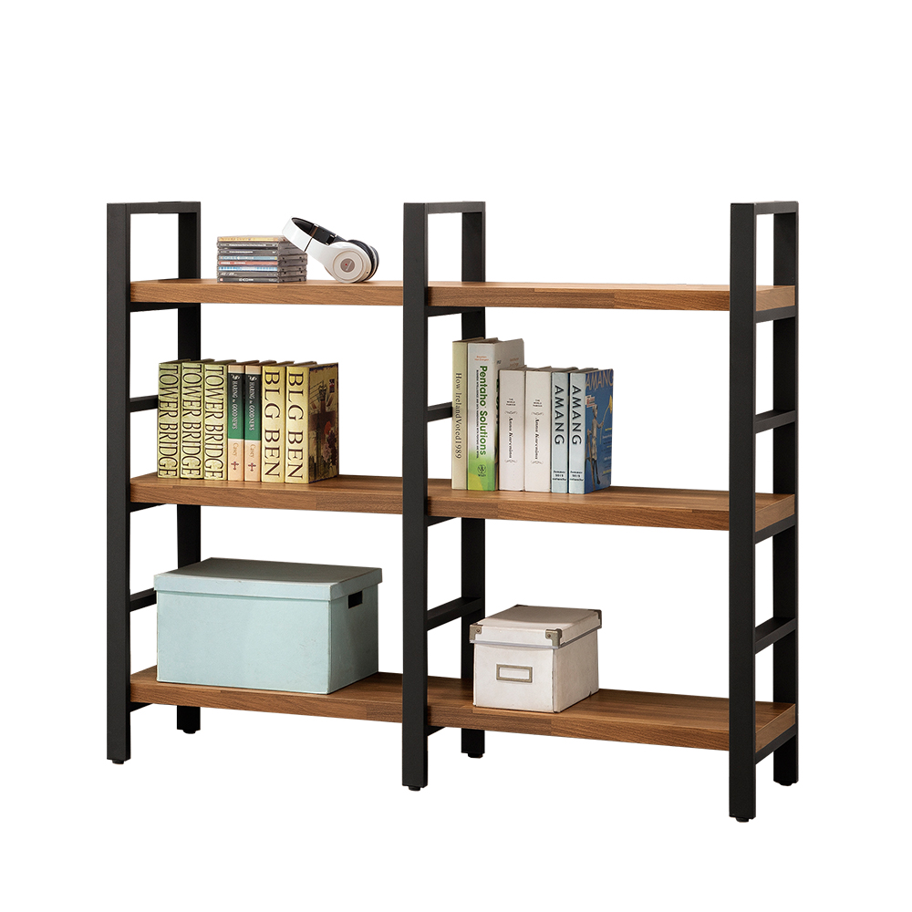 【唯熙傢俱】安迪工業風柚木色4尺書架, , large