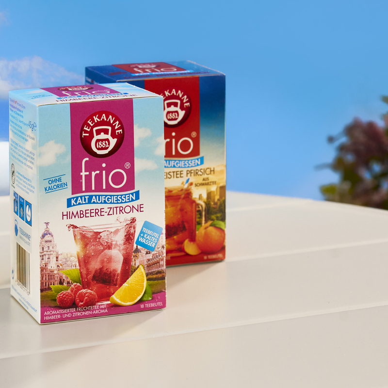 【TEEKANNE】Frio Flavored fruit tea Raspberry and Lemon (2.5g x 18bags/box) , , large