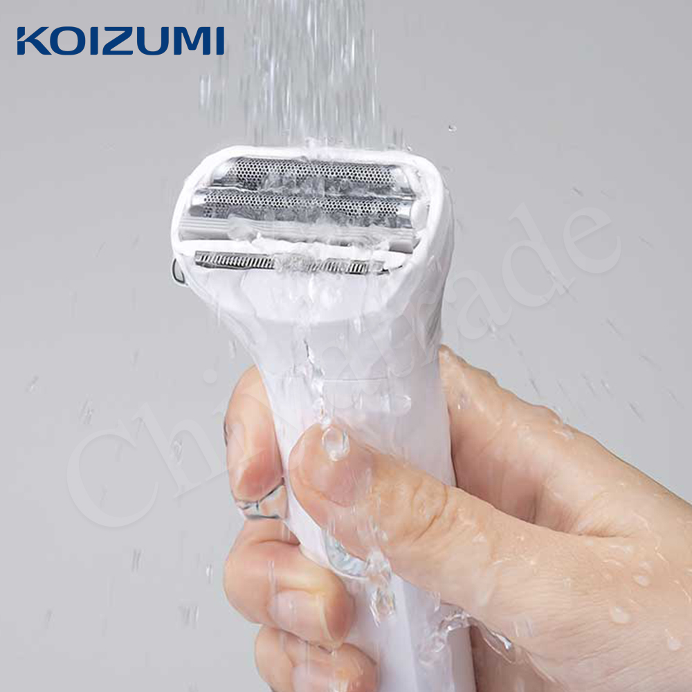 【日本小泉KOIZUMI】USB充電式 乾濕兩用 防水電動除毛 得體刀 防水設計(贈清潔刷+充電線)-白, , large