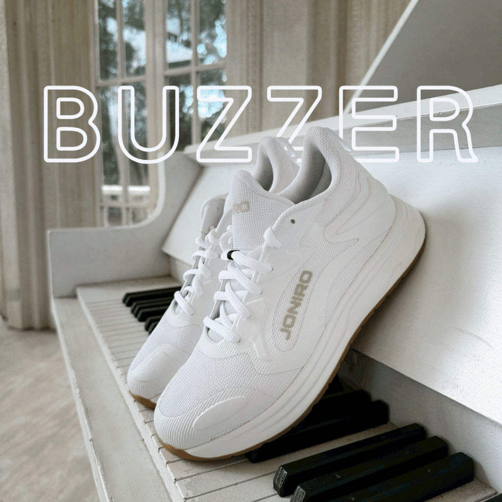 【JONIRO】台灣製 Buzzer 女鞋 百搭小白鞋 運動休閒鞋 白色經典復古款