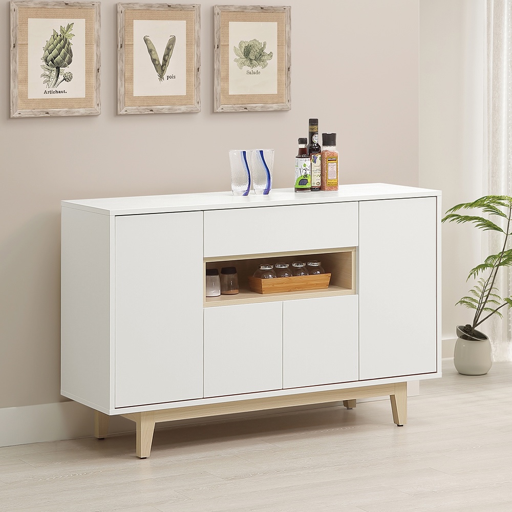 【唯熙傢俱】羅伊原木雙色4尺餐櫃, , large