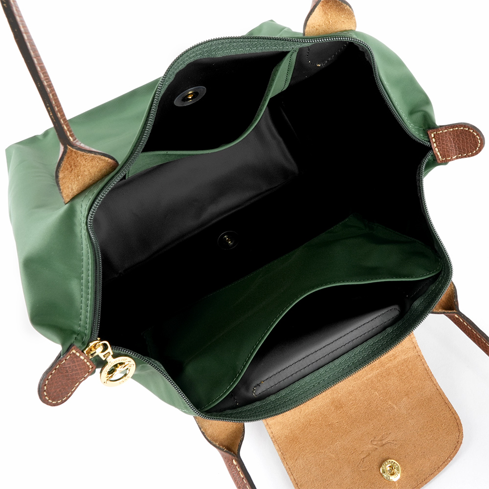 LONGCHAMP M號長把LE PLIAGE摺疊水餃包(英式綠色), , large