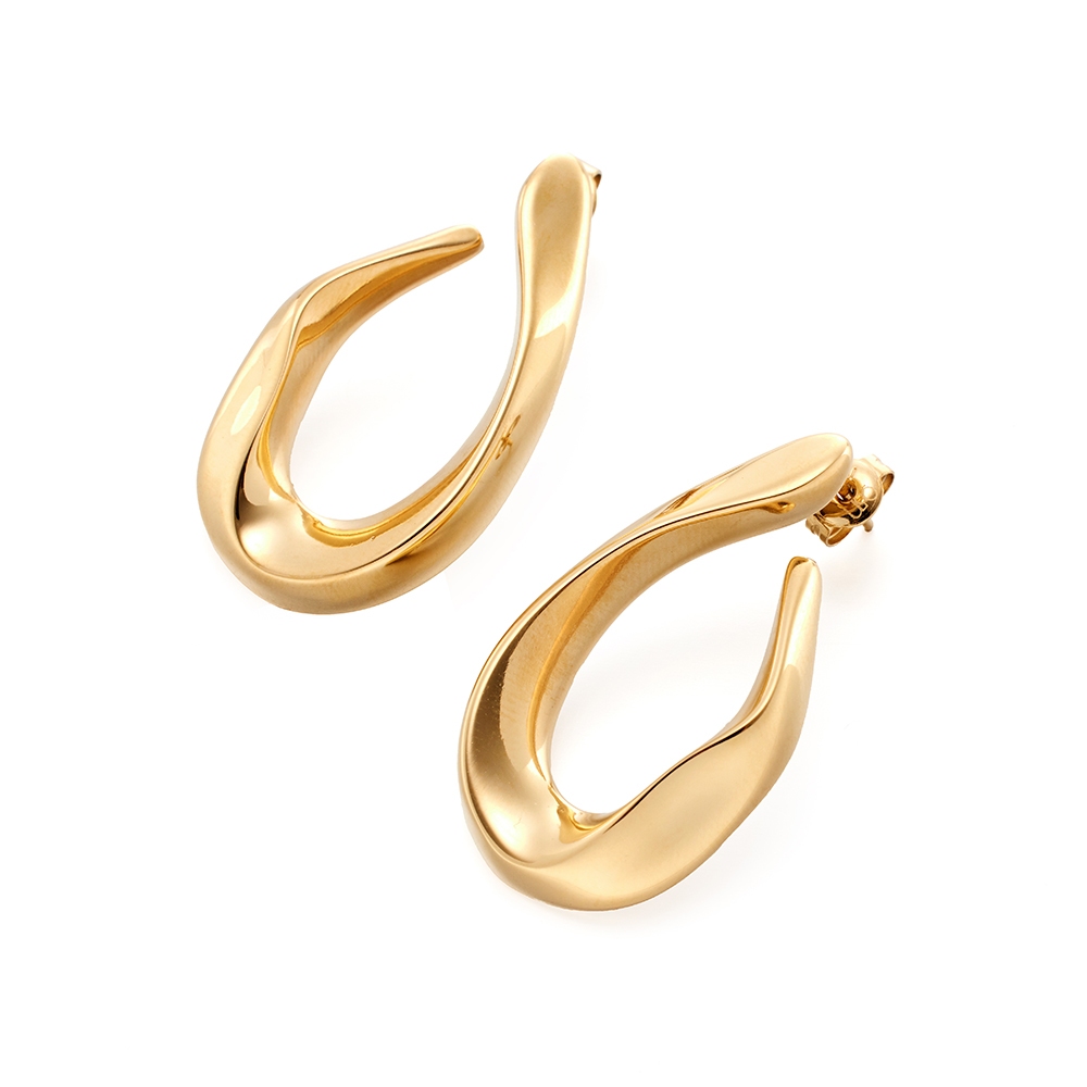 LOO Glimmer 吊墜光影耳環-金色 UE1001410, , large