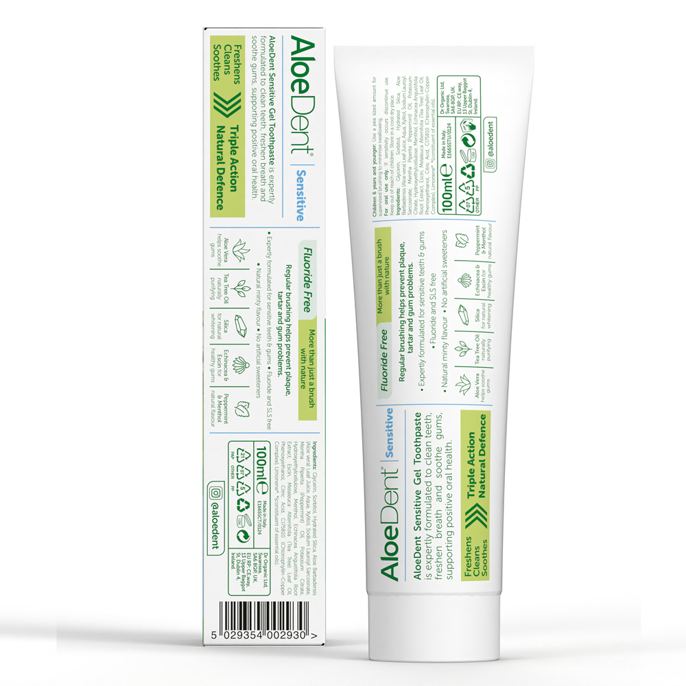 英國Aloe Dent-安敏舒牙膏(無氟 100ml x 2入), , large
