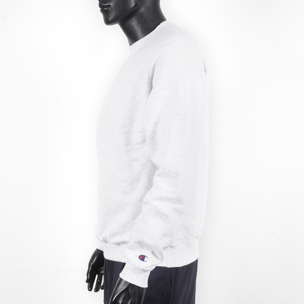 Champion 男 長袖上衣 大學T 美規 高磅數 運動 休閒 內刷毛 保暖 舒適 穿搭 淺灰 [S600-93H], , large