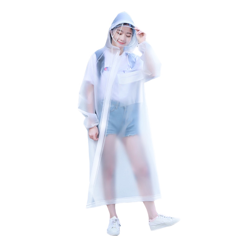EVA高個子的透明雨衣-背包款 (附贈防水收納袋) 親子踏青 戶外郊遊 休閒逛街 抗寒 抗老化 無毒 環保EVA 透光白, , large