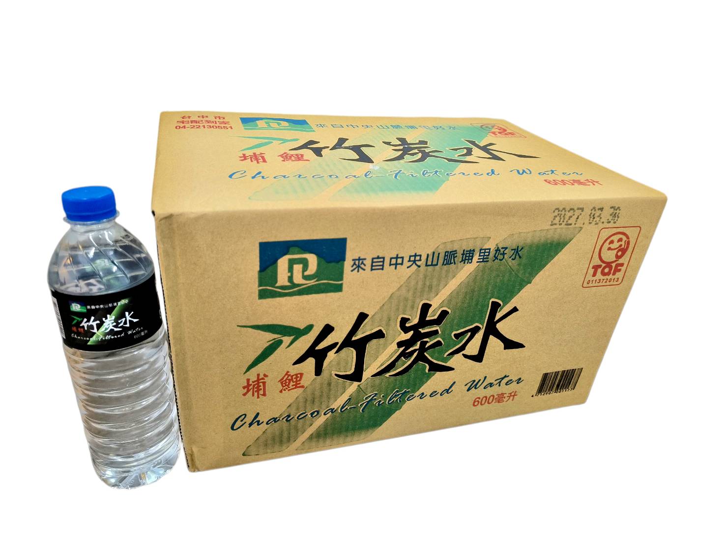 埔鯉竹炭水-600MLx24入