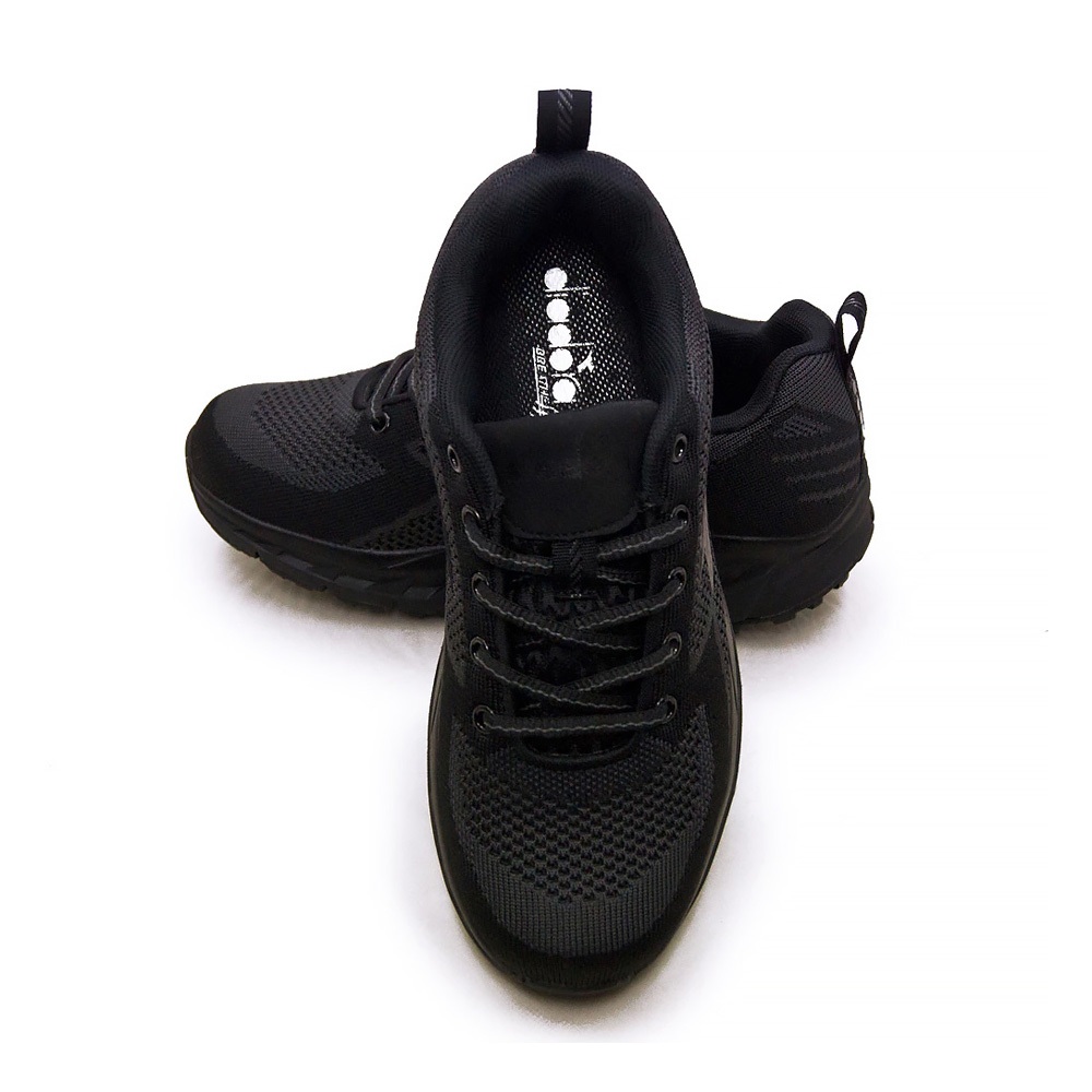 DIADORA迪亞多那 休閒氣動越野鞋 女運動鞋 女鞋 登山鞋 輕量 針織 透氣 散熱 排濕 保護後跟 穩定 止滑 黑, , large