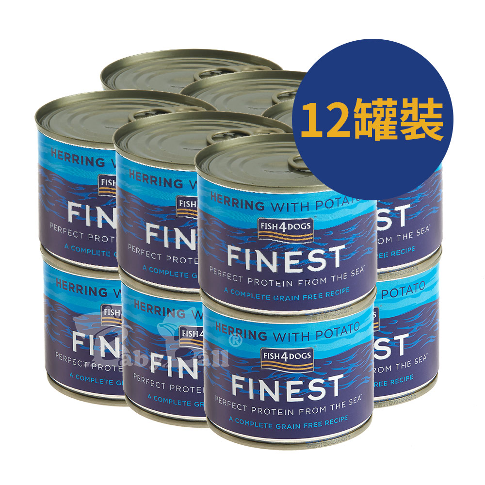 【倆寶貝精品館】海洋之星FISH4DOGS 挪威鲱魚主食犬罐185g, , large