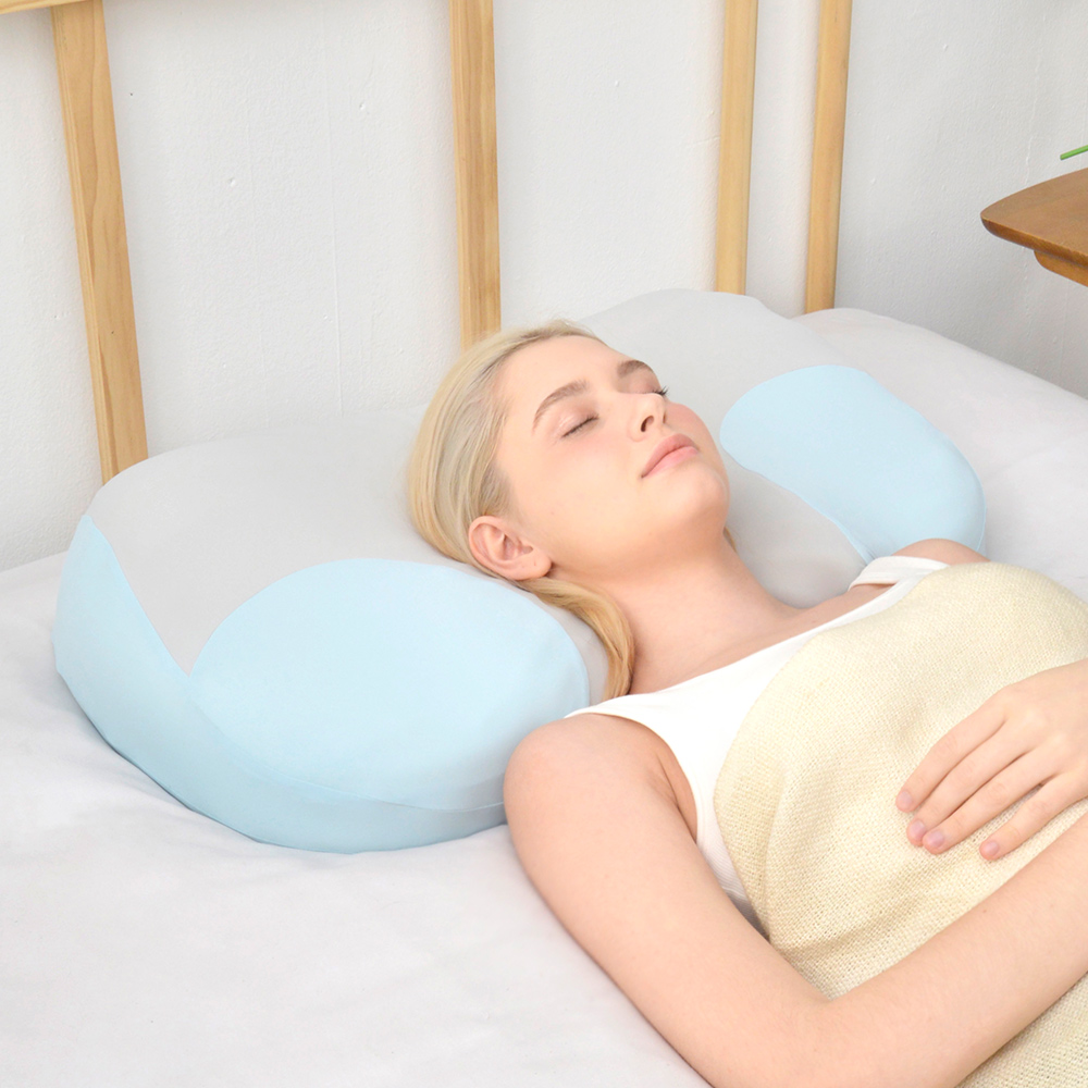 【Great Living 格蕾寢飾】義大利La Belle 雙向支撐貝殼枕 親水棉 護頸記憶枕, , large