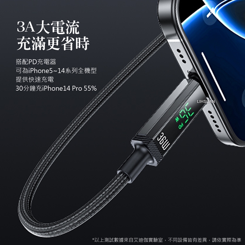 AIDOGA DC4174 Type-C to Lightning PD 36W Charging cable, , large