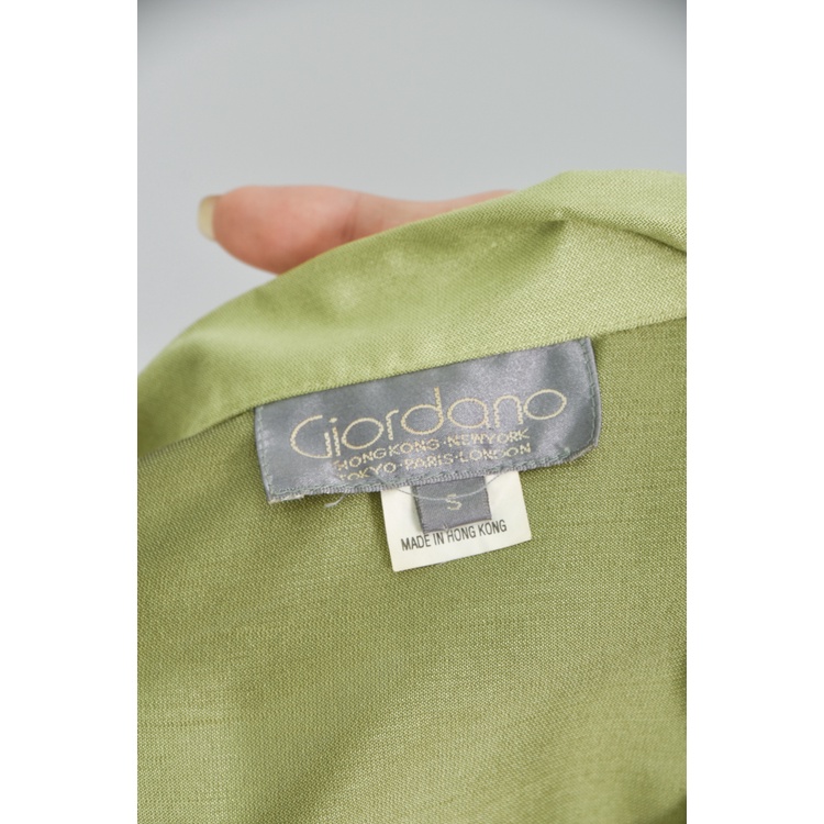 (S) giordano質感綠色短袖上衣二手衣, , large