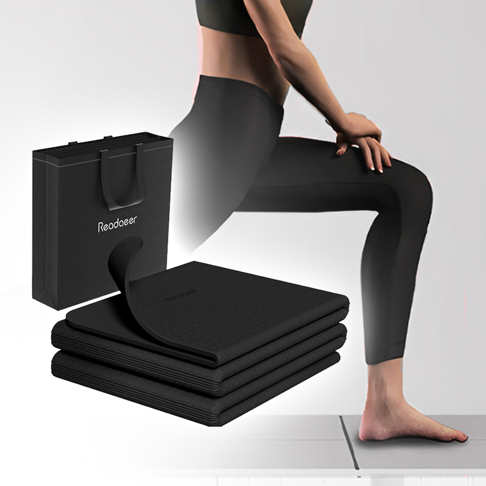 【上手家居】折疊瑜珈墊 183cm 粉色(跳繩墊/健身墊/摺疊瑜珈墊/折疊瑜伽墊/加大瑜珈墊/摺疊瑜伽墊), , large