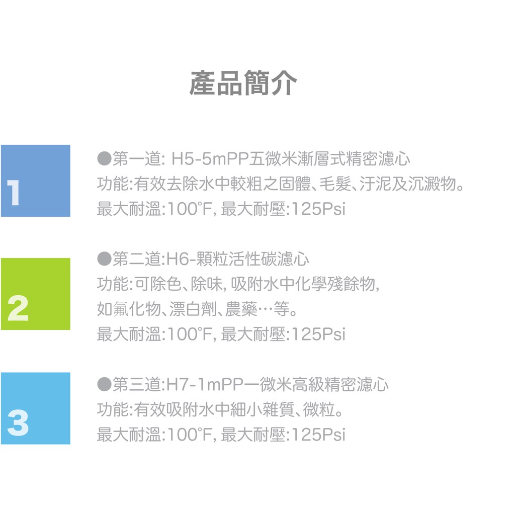 【麗水生活】卡式-97K簡易5道  K5633活性碳濾心 椰殼活性碳小T33 卡式5道濾芯(只有濾芯無淨水器), , large