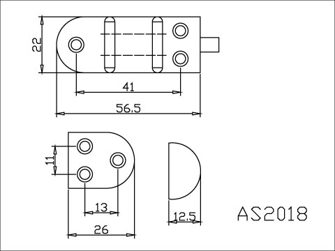 【協進五金】門栓(精鑄鋼) 砂光, , large