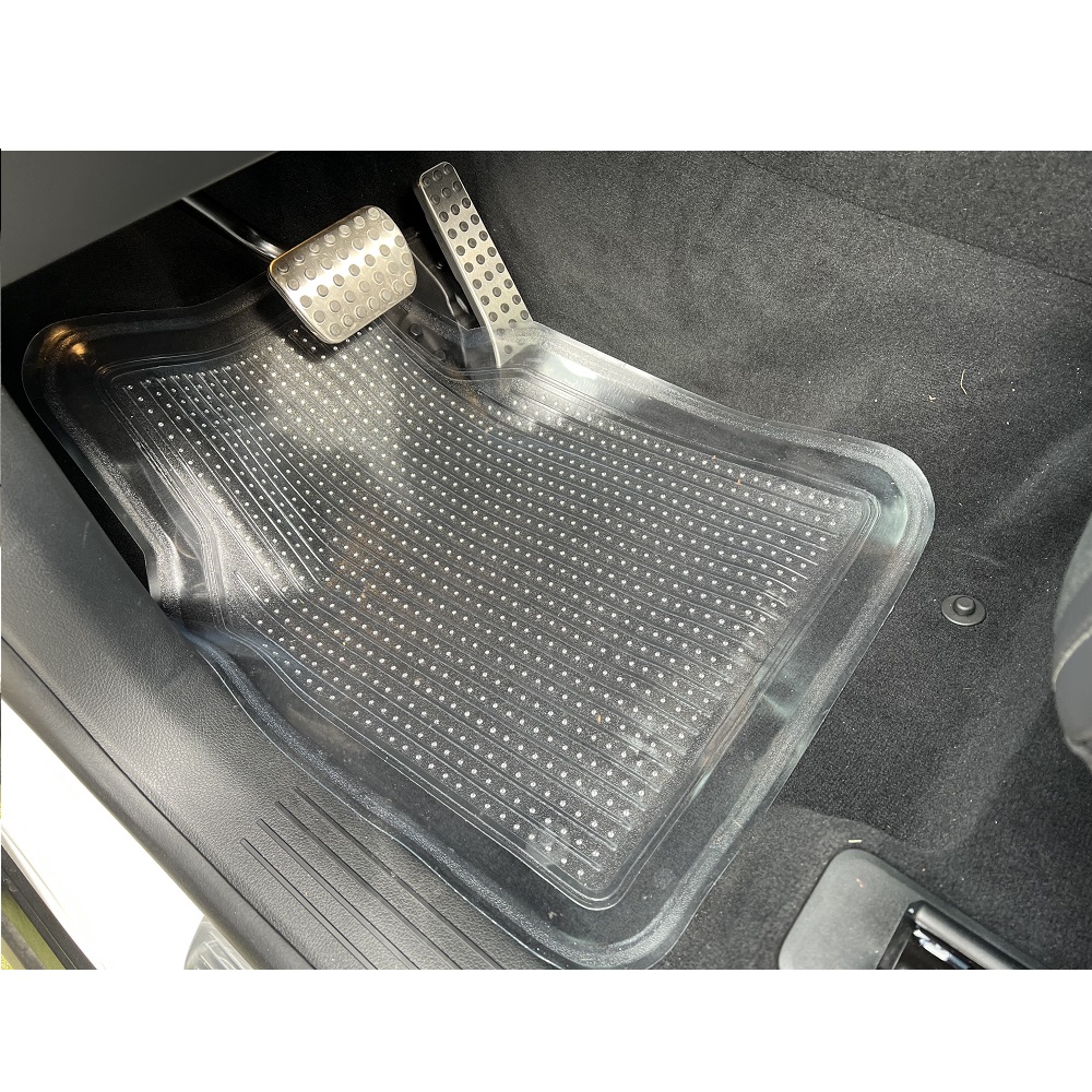 【通用型 可自行裁切】透明三片式車用腳踏墊(腳踏墊 車用腳踏墊), , large