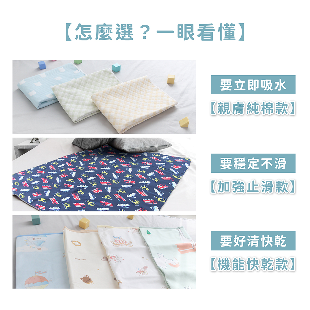 ［熊棉］多功能靜音防水墊｜機能快乾款｜童話遊樂園, , large