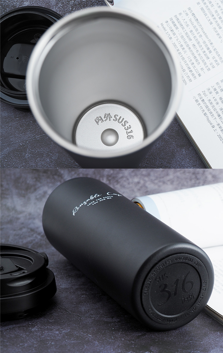 瑞齊士316不鏽鋼手提環保保溫杯-800ml-灰色-1支, , large