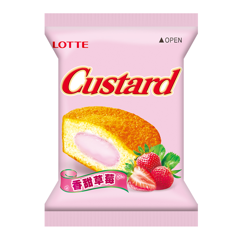 LOTTE Custard Pie-Strawberry flavor, , large