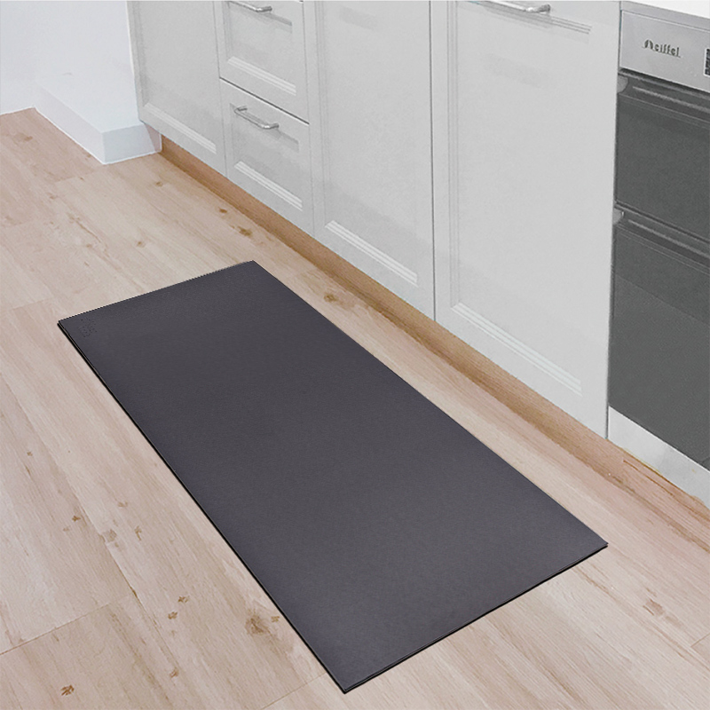 【Monster】 Soft Diatomaceous Earth Kitchen Absorbent Mat (120x50cm) – Embossed Gray, Square Corners, , large