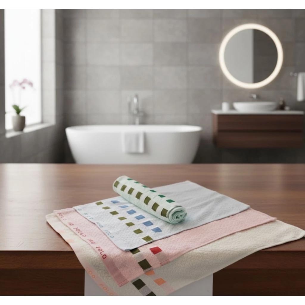 [Kaimei Cotton Industry] 8 in the group MIT made in Taiwan combed cotton 24 taels of top quality pure cotton towel POLO checkered style, , large