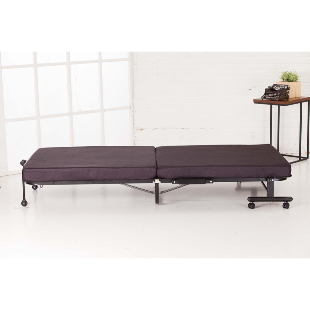 《Simple Life》High anti-roll support 14-section storage folding bed (easy assembly) iron gray KR, , large