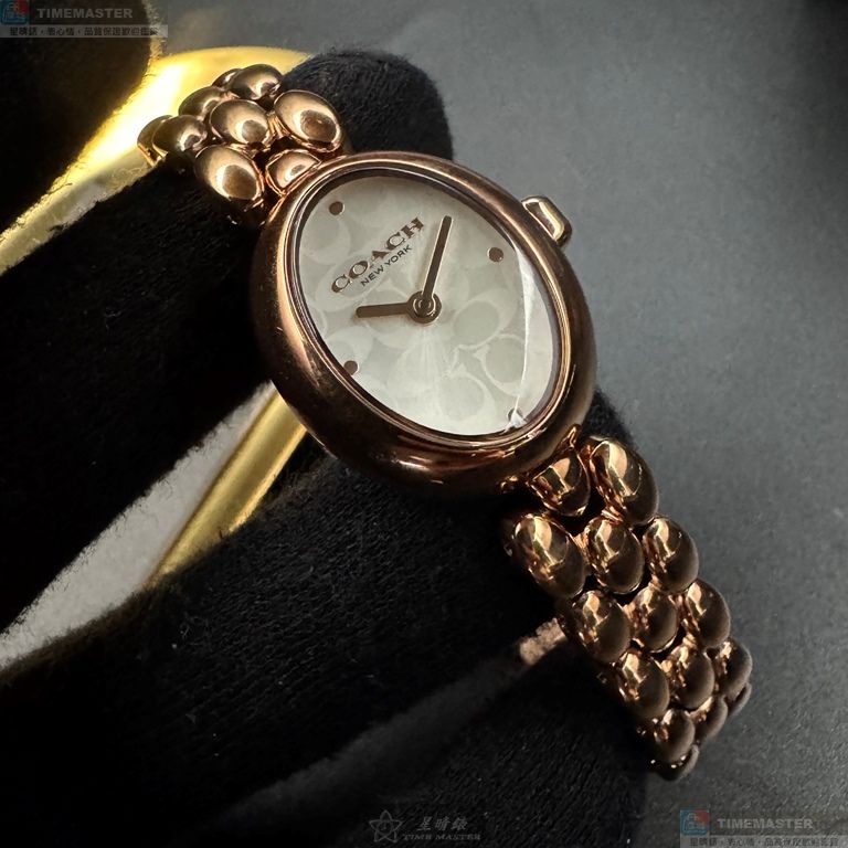 [星晴錶業]COACH手錶,22mm28mm,CH00267白色幾何立體圖形錶面玫瑰金色錶殼玫瑰金色精鋼錶帶款, , large