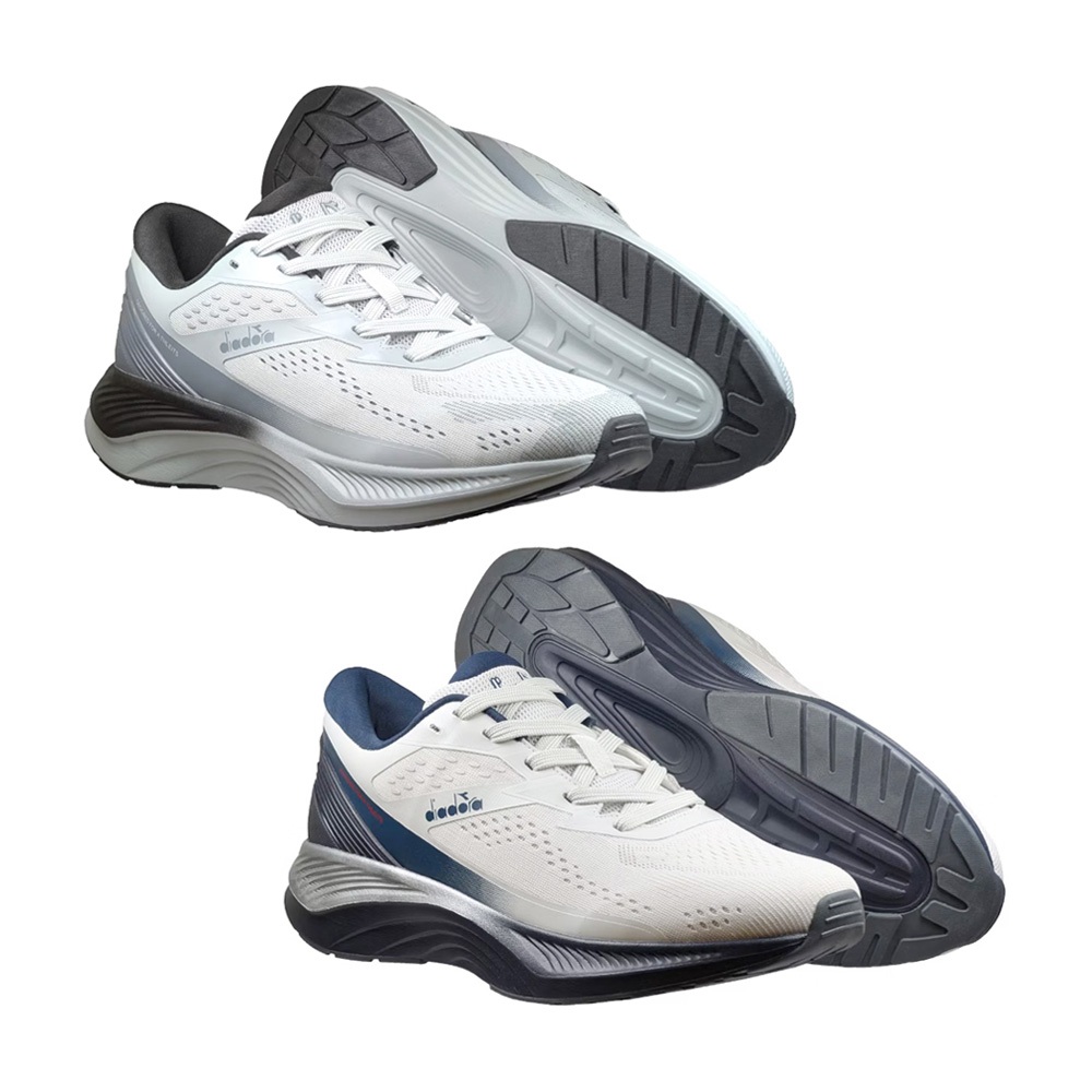 DIADORA迪亞多那 榮耀避震慢跑鞋 男運動鞋 男鞋 寬楦 輕量 透氣 厚底 吸震 回彈 足弓支撐 止滑 灰 灰藍, , large