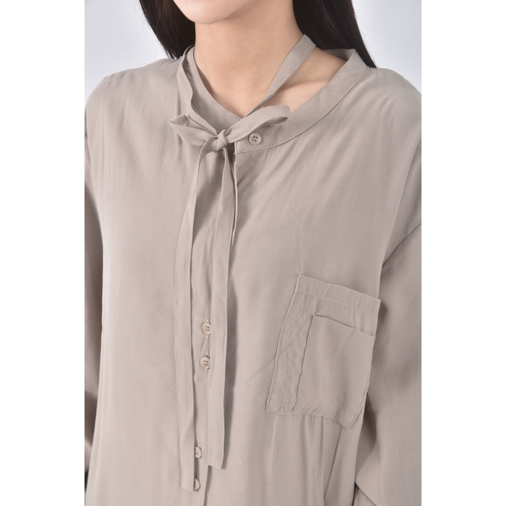 (L) mouggan質感杏色洋裝二手衣, , large