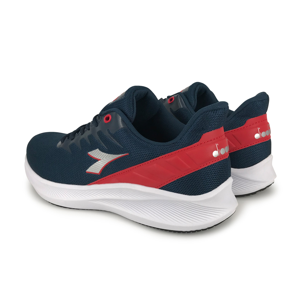 DIADORA迪亞多那 輕量專業慢跑男鞋 男運動鞋 慢跑鞋 寬楦 高腳背 反光 透氣 耐用 吸震 減壓 防滑 黑灰 藍紅, 黑灰,28, large