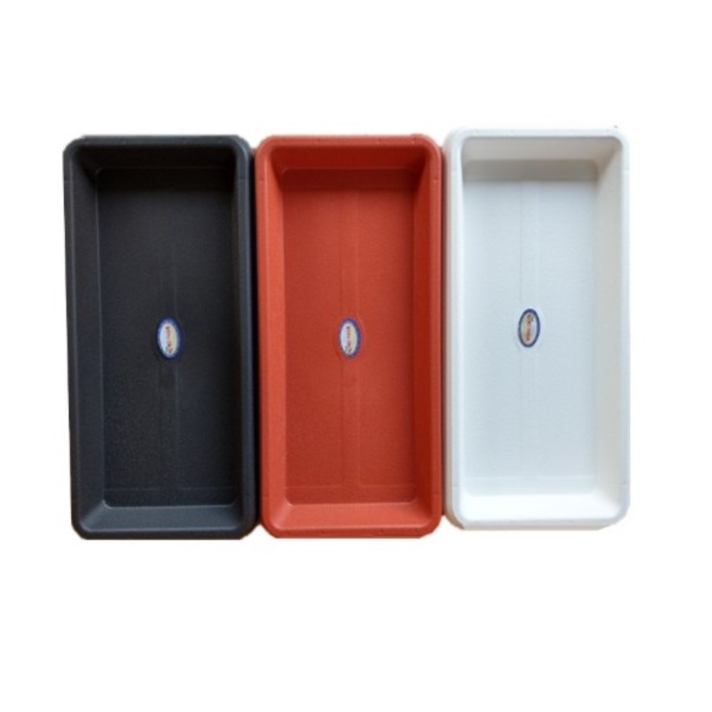 Brick Pattern Planter Tray Black&ndash;2.1 ft