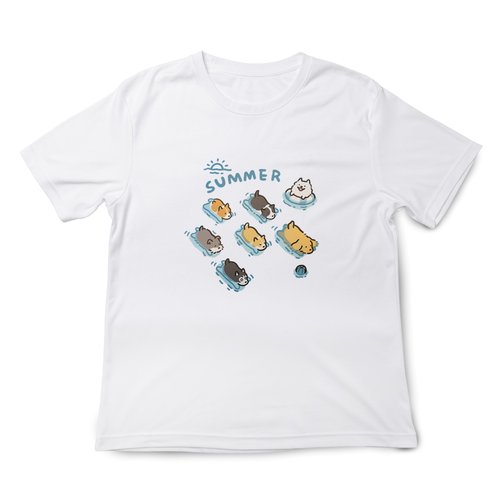 JZ TEE Cat & Dog Swimming Graphic Tee