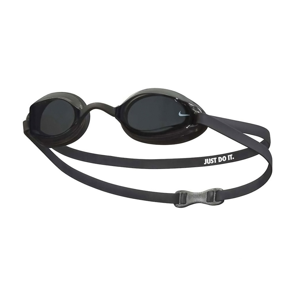 NIKE LEGACY 成人專業型泳鏡 游泳 競賽 比賽 訓練 運動 休閒 廣角 人體工學 調整便利 附鼻橋 黑白 深灰, 深灰, large