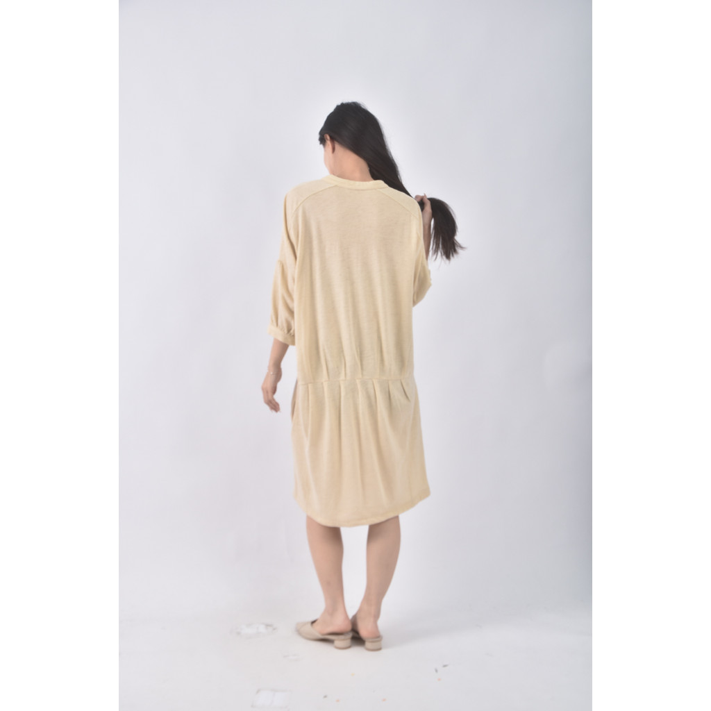 (F) e wear棉質純棉杏色洋裝二手衣, , large