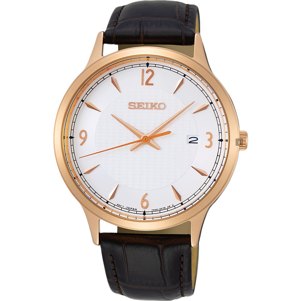 SEIKO 精工 CS系列都會石英手錶-銀x咖啡/41mm 7N42-0GJ0K(SGEH88P1), , large