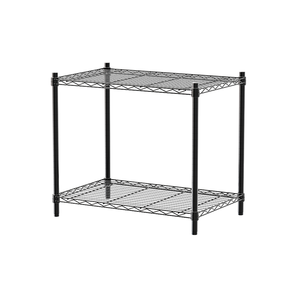 【Y HOUSE】70x45x60cm Lightweight Two-layer Iron Rack Iron Rack Shelf - Painted Black, , large