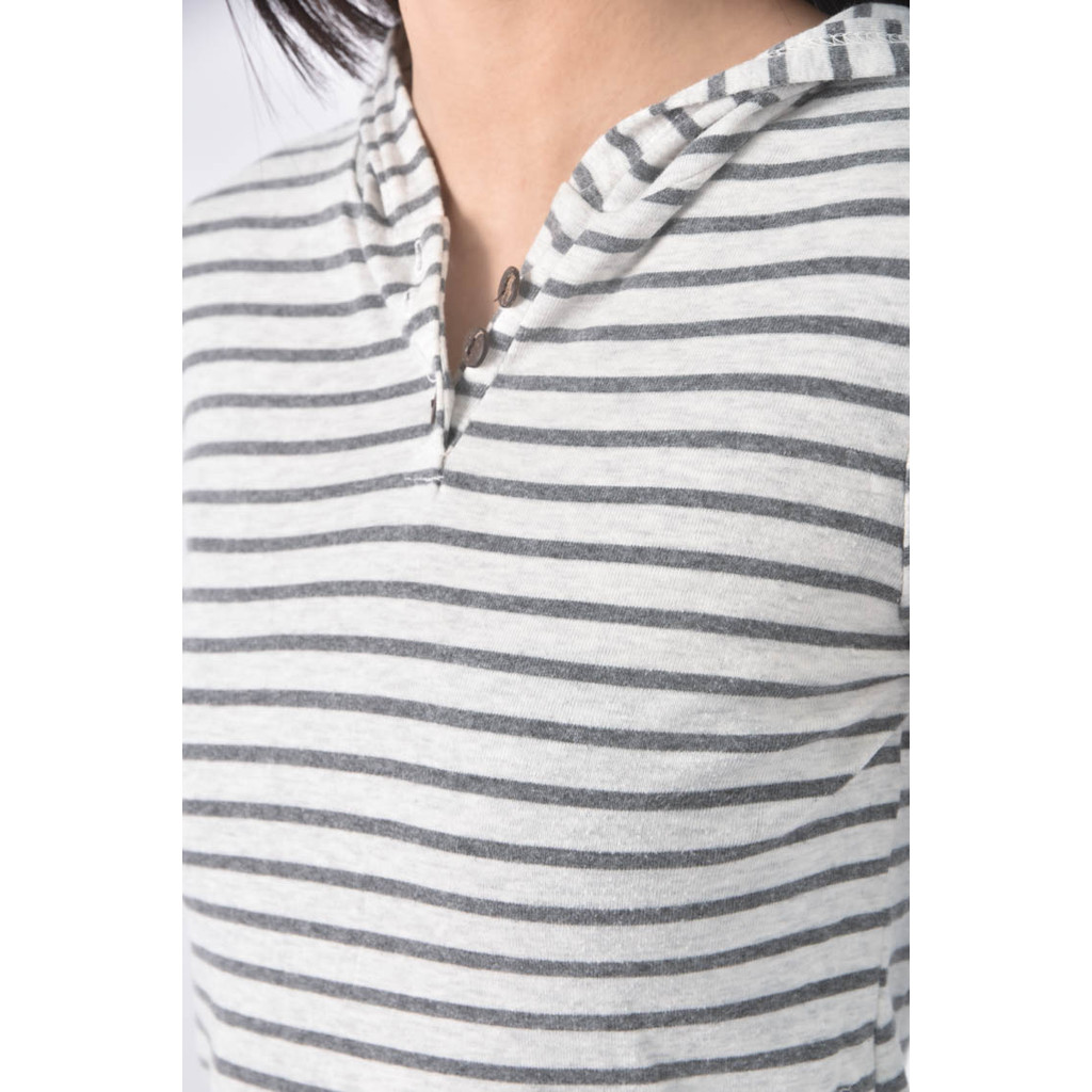 (S) 【又又私服】運動條紋灰色長袖上衣二手衣, , large