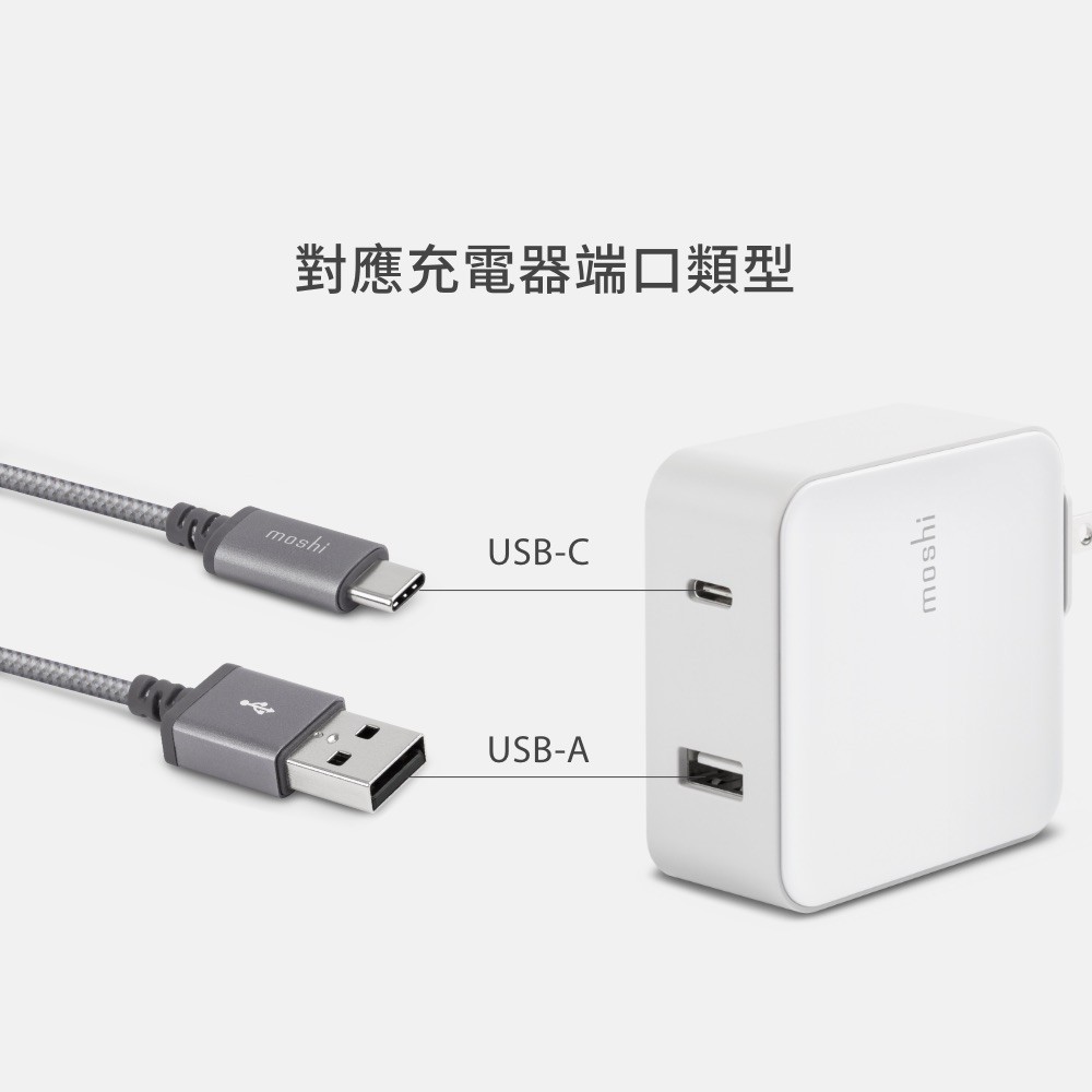 Moshi USB-A  to Lightning 充電線 傳輸線（3m）iPhone充電線 MFI 束線帶, , large