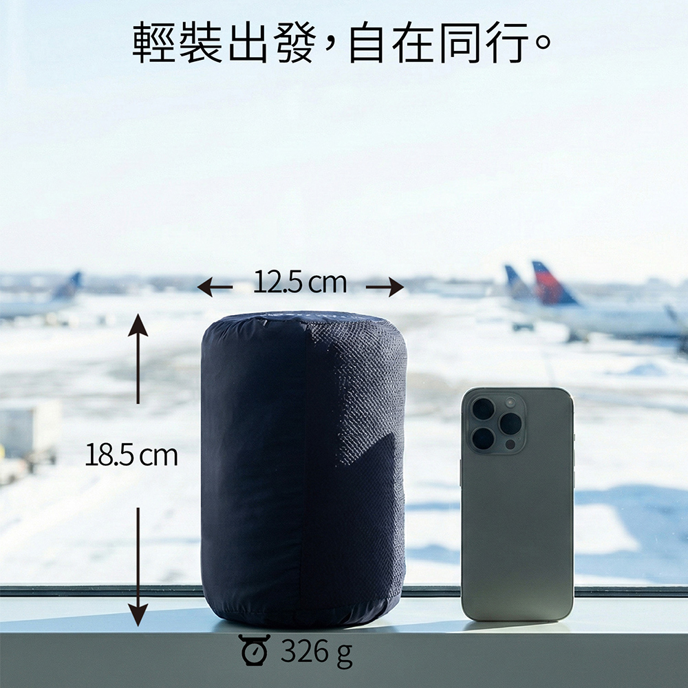 Litume E651 刷毛旅行毛毯 深灰, , large