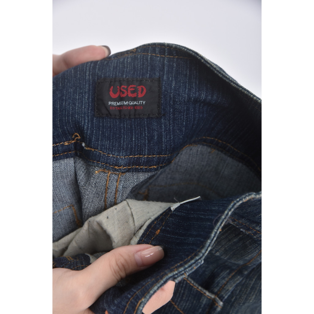 (XL) used丹寧牛仔質感藍色長褲二手衣, , large