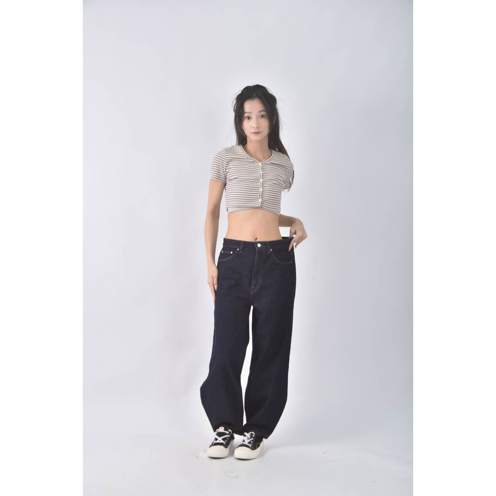 (XL) toteme studio高腰丹寧牛仔棉質純棉藍色長褲二手衣, , large