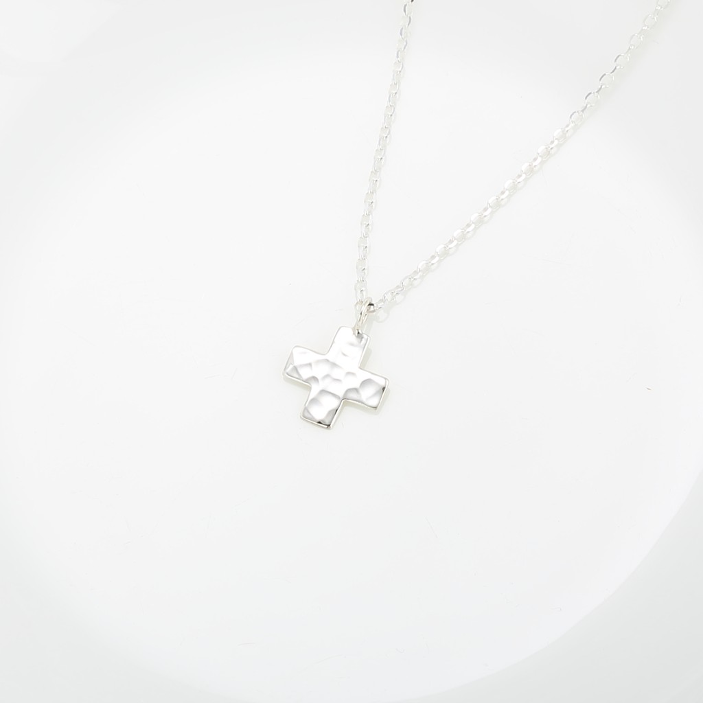 【Angel & Me】手工 鍛敲 祝福 十字架 (大) Cross s925 純銀 生日 情人節 禮物, , large