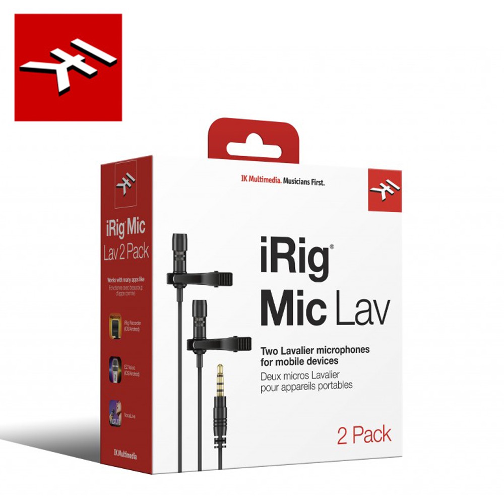 IK Multimedia iRig Mic Lav 2 Pack 專業移動領夾式麥克風【敦煌樂器】, , large