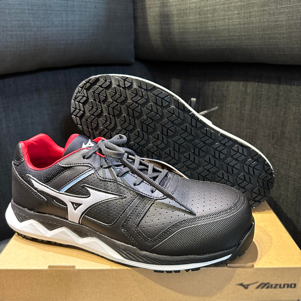 MIZUNO HW 防護鞋 3E楦 可收納鞋帶 極致避震 塑鋼工作鞋 F1GA213309 23FW 【樂買網】, , large